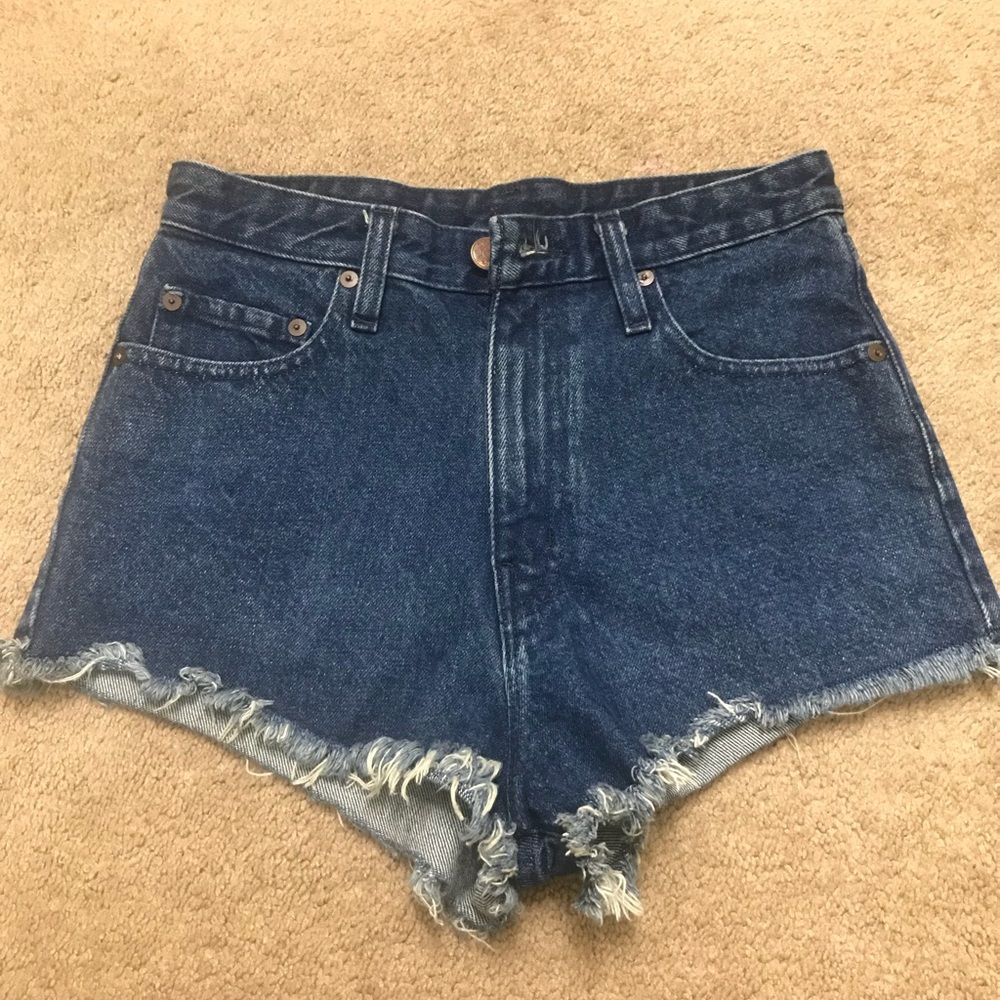 Used BDG high waisted denim shorts size 25